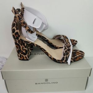 Bandolino Armory 2 Cheetah Print size 9. Ankle strap. In great condition.